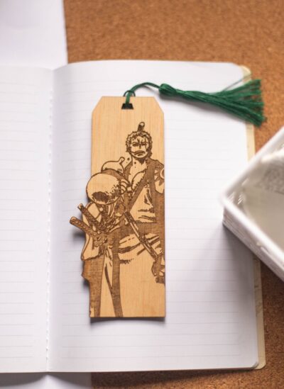 Foto del marcapáginas personalizado de "Zoro en Wano" de Mokuren que participa en Magafest Jerez