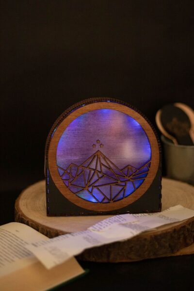 Lámpara de madera Acotar