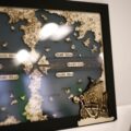 Foto del mapa mundo "One Piece" hecho a mano por Mokuren. One Piece merchandising España