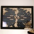 Foto del mapa mundo "One Piece" hecho a mano por Mokuren. One Piece merchandising España